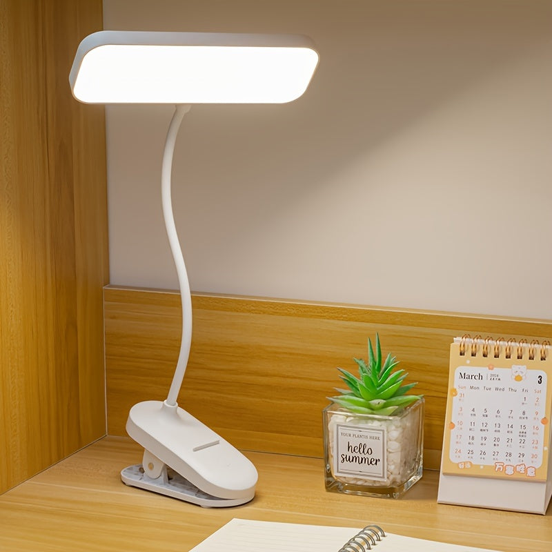 Dimm­bare LED-Schreibtischlampe mit Touch-Steuerung | USB-ladbar, Weiß