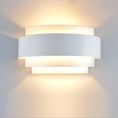 Moderne LED-Wandleuchte Halbmond – Weiß lackiert