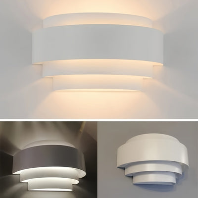 Moderne LED-Wandleuchte Halbmond – Weiß lackiert