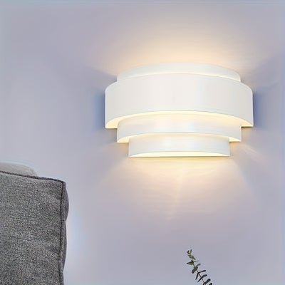 Moderne LED-Wandleuchte Halbmond – Weiß lackiert
