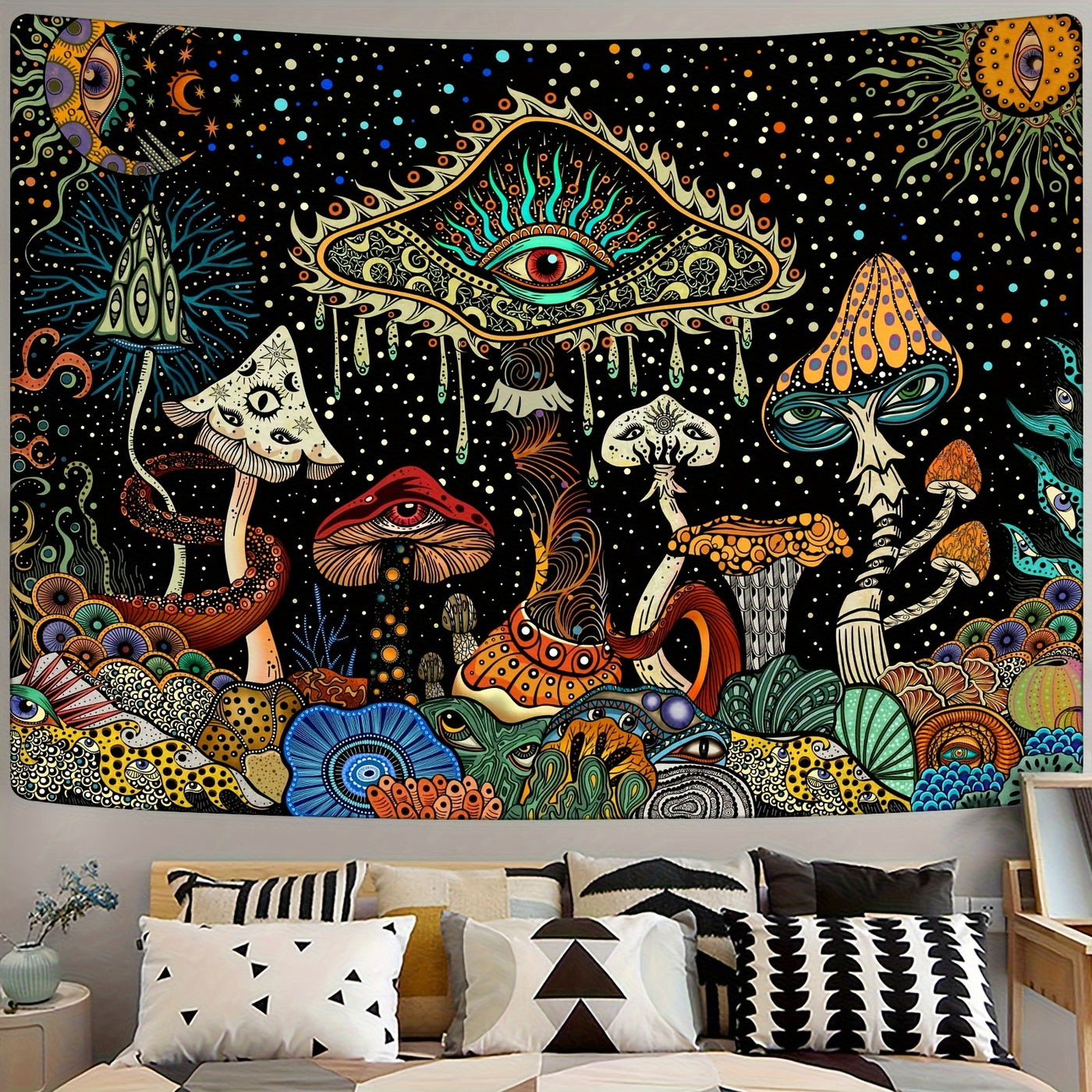 Wandteppich Hippie | Boho Blumenmuste