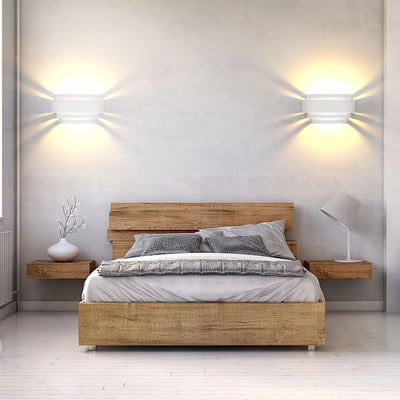 Moderne LED-Wandleuchte Halbmond – Weiß lackiert