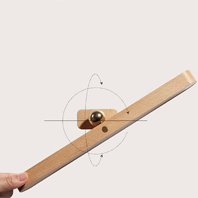 Moderne LED-Wandleuchte aus Holz mit Touch & USB-Akku